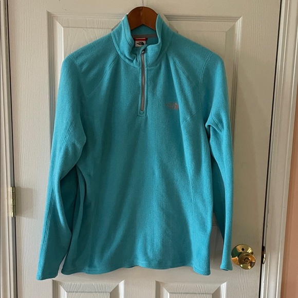 The North Face Aqua Blue Fleece Pullover - Picture 1 of 7